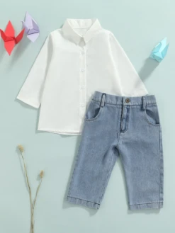 Forever Fashionable White Shirt & Denim Jeans Set