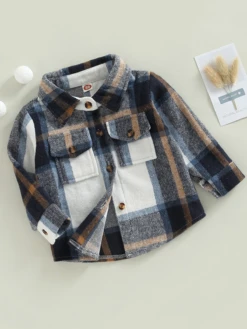 Warm & Fuzzy Flannel Shacket -MEO Kid Clothing Shop 189