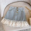 Off To Shop Lace Trim Denim Skirt 2 Off To Shop Lace Trim Denim Skirt -MEO Kid Clothing Shop 19Reizing 20for 20listings 20 50