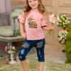 Some Bunny Loves Leopard Patched Denim Capris Set 2 Some Bunny Loves Leopard Patched Denim Capris Set -MEO Kid Clothing Shop 1P9A0275