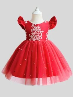 Good Tidings Pearl Accented Princess Dress