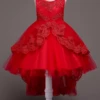 Precious Gift Lace Embroidered Hi-Lo Holiday Dress -MEO Kid Clothing Shop 23d1a99133da61d1daecae3b30fc12a9