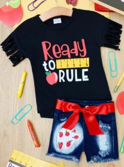 Ready To Rule Patched Denim Short Set -MEO Kid Clothing Shop 27.04.2022 160753