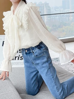 Classic Charm Vintage Ruffle Blouse