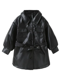 Sleek N Sassy PU Trench Coat 9 Sleek N Sassy PU Trench Coat -MEO Kid Clothing Shop 33de04bbfd4a27c2d5c7c00ec8e9cc42