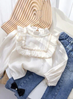 Makin' A Statement White Long Sleeve Ruffle Blouse