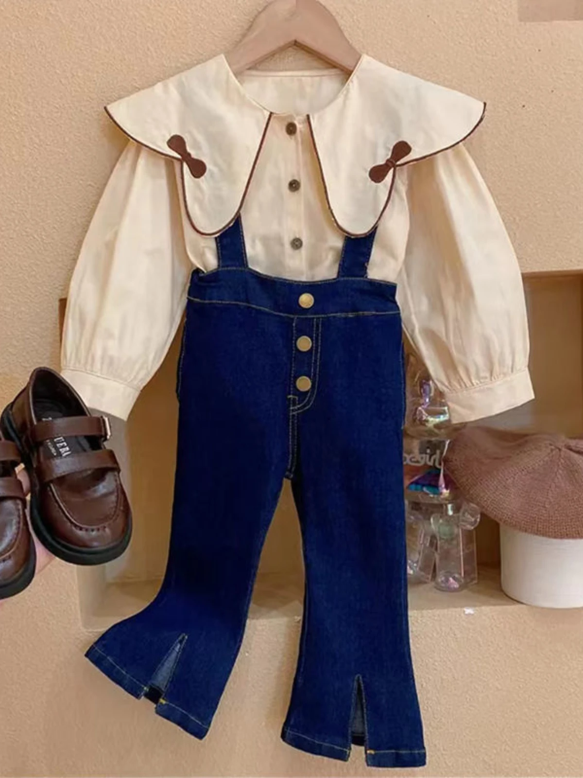 Playfully Chic Dark Blue Denim Overalls 4 Playfully Chic Dark Blue Denim Overalls - Image 2