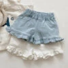 It’s A Lovely Day Ruffle Denim Shorts