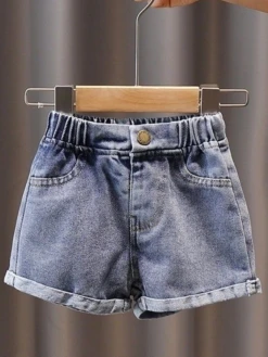Move My Way Elastic Waist Denim Shorts 9 Move My Way Elastic Waist Denim Shorts -MEO Kid Clothing Shop 45b461a5d0804b9101d56aa652f349f4