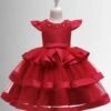 Little Royalty Cap Sleeve Tiered Princess Dress -MEO Kid Clothing Shop 48