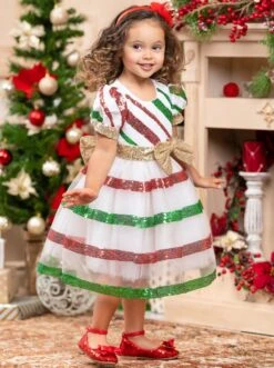 Winter Wonder Sparkle Princess Dress -MEO Kid Clothing Shop 4809293856832 1
