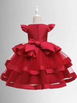 Little Royalty Cap Sleeve Tiered Princess Dress -MEO Kid Clothing Shop 49