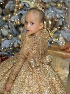 Gold Long Sleeve Mini Special Occasion Dress -MEO Kid Clothing Shop 532 afa0d73f64bf0a7a879fbd24ad1ea282 cleanup