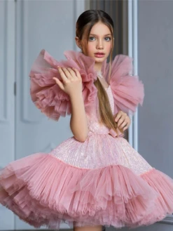 Luxury Girl Party Tulle Special Occasion Dress