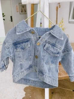 Smiley Face Denim Jacket -MEO Kid Clothing Shop 671084ddfc5ccdcca2a58eb8666d2346