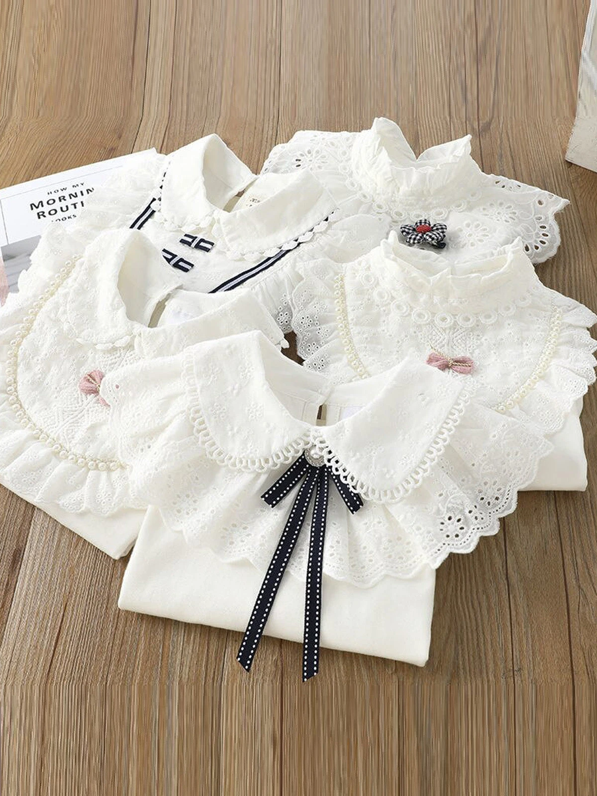 Make A Statement Long Sleeve Bib Collar Lace Top 3 Make A Statement Long Sleeve Bib Collar Lace Top