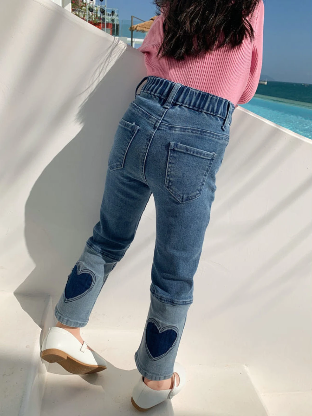 Full Of Love Heart Patchwork Denim Jeans 3 Full Of Love Heart Patchwork Denim Jeans