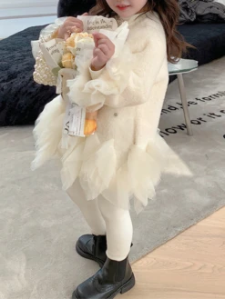 Frosty & Fabulous Tulle Hem Furry Jacket 9 Frosty & Fabulous Tulle Hem Furry Jacket -MEO Kid Clothing Shop 75Reizing 20for 20listings 20 92