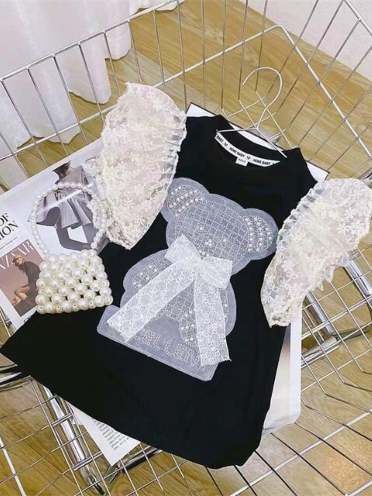 Posh Teddy Lace Sleeve Party Top 2 Posh Teddy Lace Sleeve Party Top