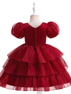 Royal Shimmer Chiffon Princess Dress -MEO Kid Clothing Shop 81145