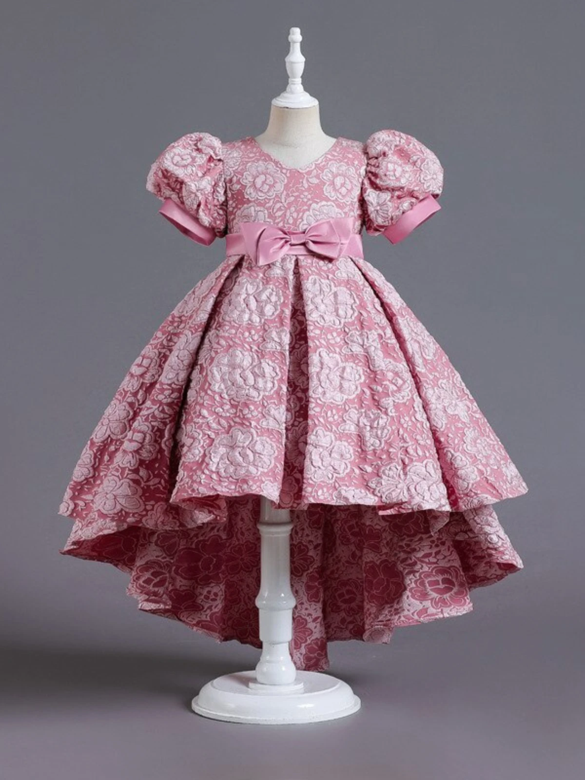 Charm & Glam Hi-Lo Brocade Dress 4 Charm & Glam Hi-Lo Brocade Dress - Image 2