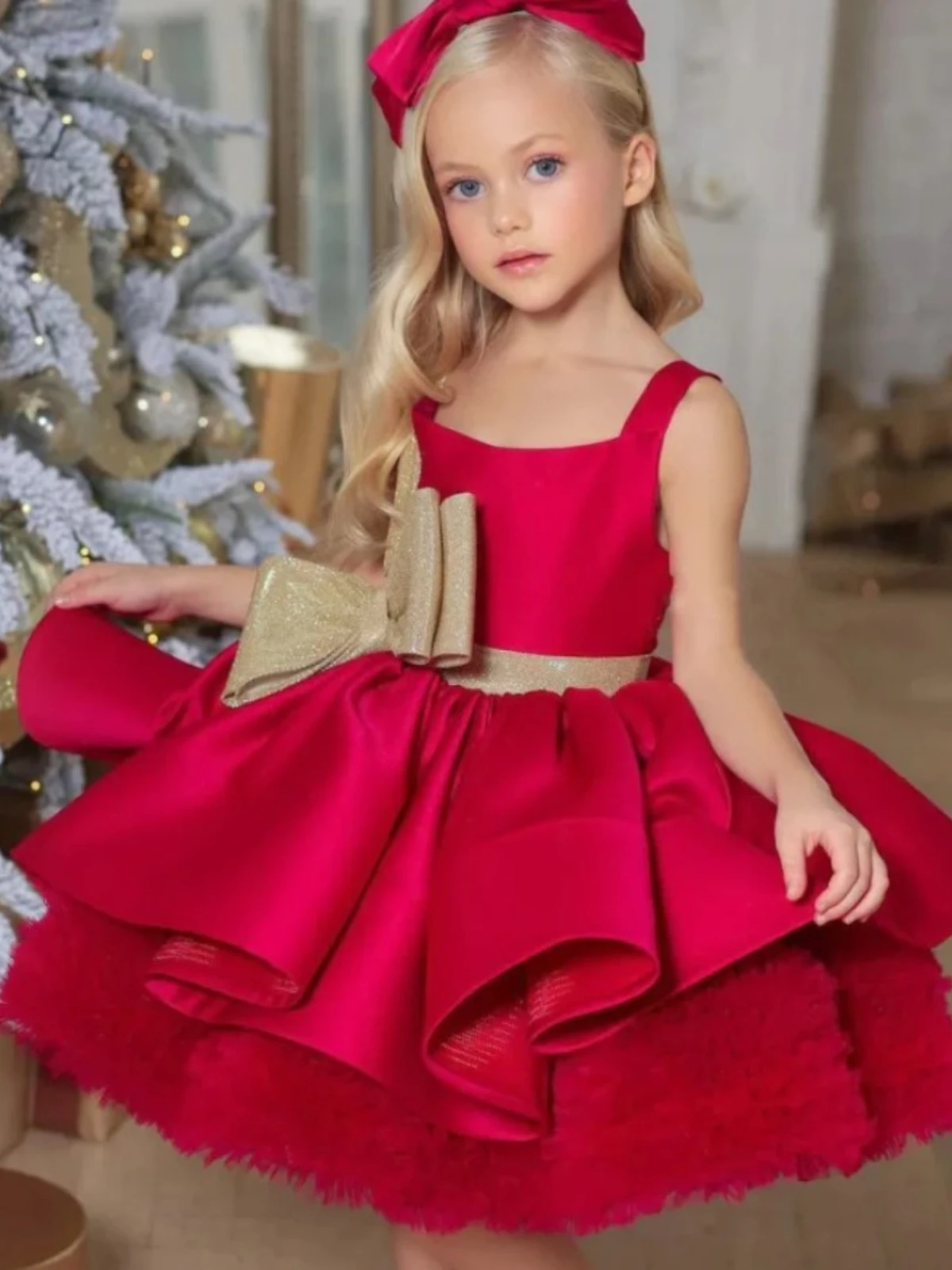 Crowning Moment Bow-Embellished Ruffle Special Occasion Dress 3 Crowning Moment Bow-Embellished Ruffle Special Occasion Dress