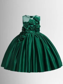 Silk Rosebud Princess Holiday Dress