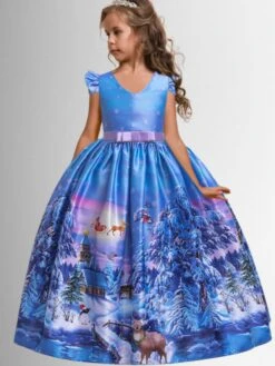 Winter Wonderland Holiday Scene Gown