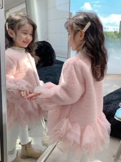 Frosty & Fabulous Tulle Hem Furry Jacket 8 Frosty & Fabulous Tulle Hem Furry Jacket -MEO Kid Clothing Shop 94Reizing 20for 20listings 20 94