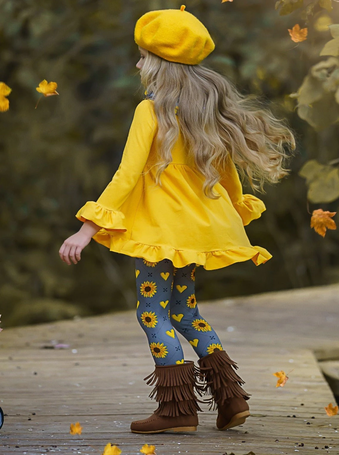 Love Sunflowers Tunic, Leggings & Scarf Set 9 Love Sunflowers Tunic, Leggings & Scarf Set - Image 7
