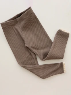 Always Comfy Ribbed Lace Cuff Leggings -MEO Kid Clothing Shop AlwaysComfyRibbedLaceCuffLeggings