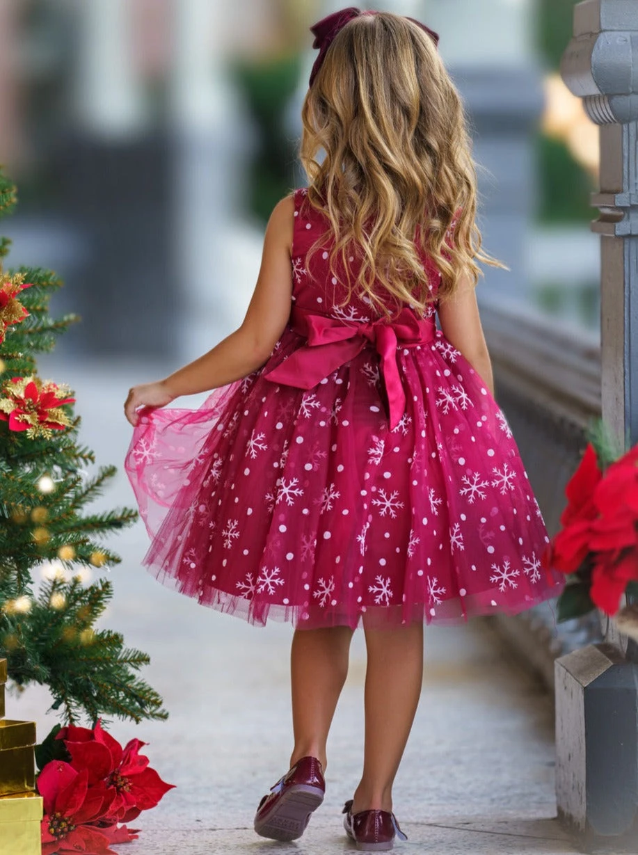 Snowflake Sleeveless Formal Winter Dress 7 Snowflake Sleeveless Formal Winter Dress - Image 5