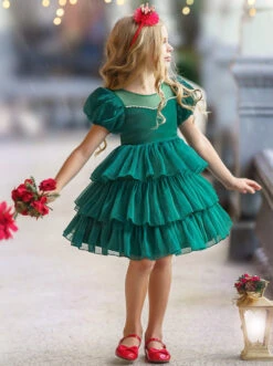 Royal Shimmer Chiffon Princess Dress -MEO Kid Clothing Shop DSC03678