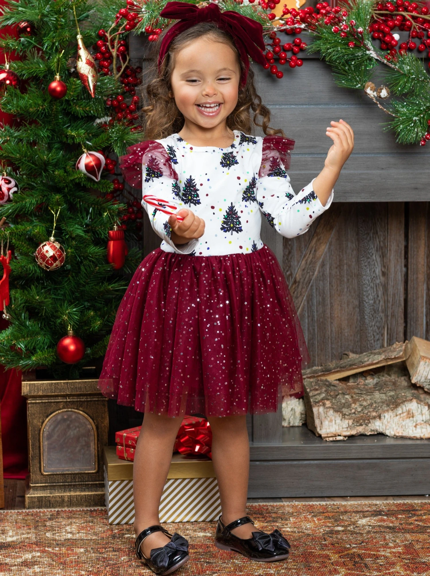 Winter Tree Sparkle Tutu Dress 4 Winter Tree Sparkle Tutu Dress - Image 2