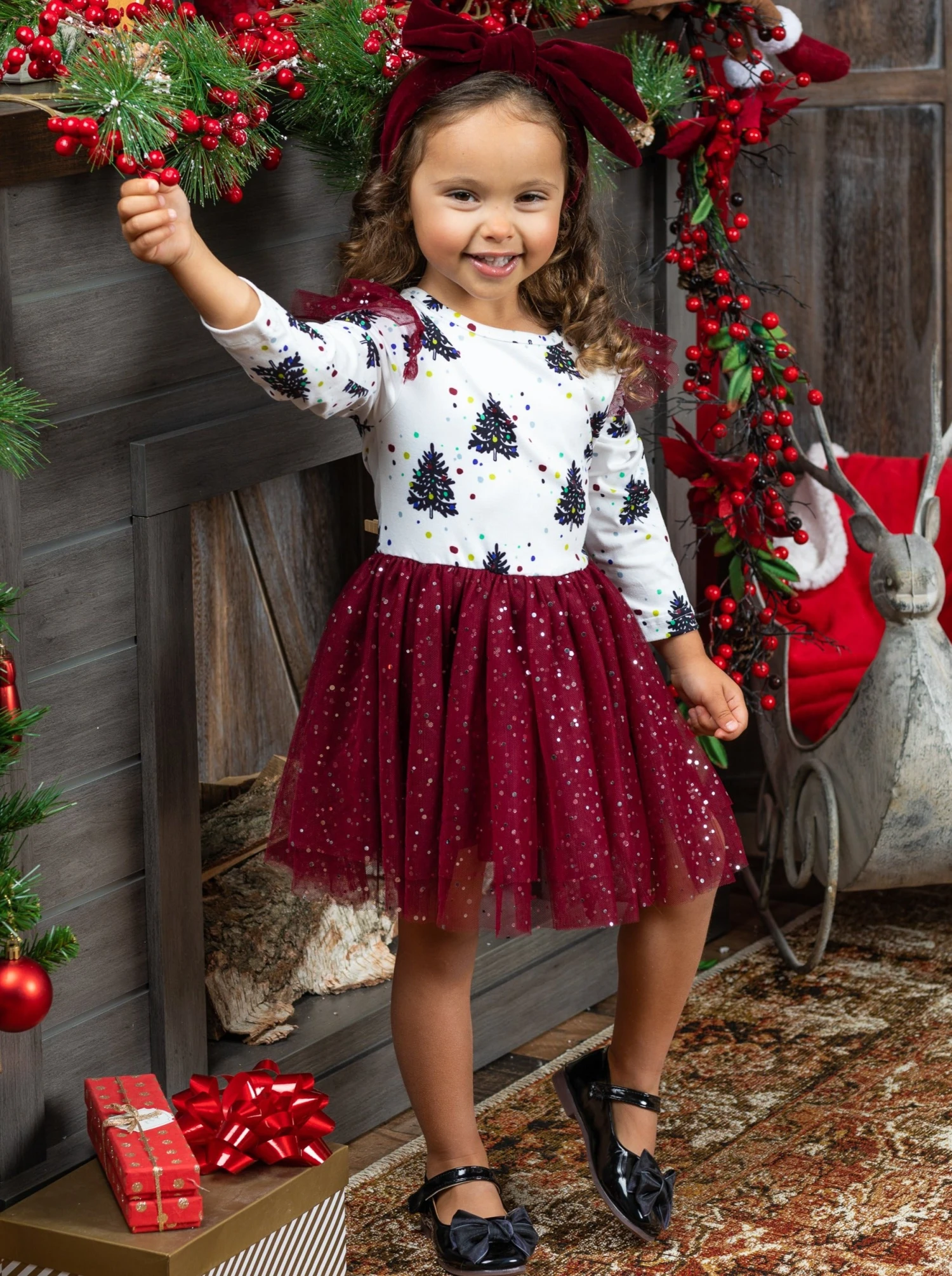 Winter Tree Sparkle Tutu Dress 5 Winter Tree Sparkle Tutu Dress - Image 3