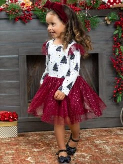 Winter Tree Sparkle Tutu Dress 9 Winter Tree Sparkle Tutu Dress -MEO Kid Clothing Shop FALL12DR21CAWTB 6