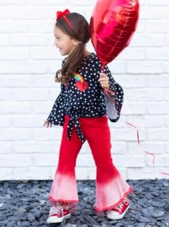 Rainbow Of Love Bell Bottom Denim Set -MEO Kid Clothing Shop FALL12SET109CABDR 21