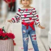 Heart On Your Sleeve Patched Jeans Set -MEO Kid Clothing Shop FALL12SET111CABWR 1