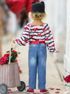 Heart On Your Sleeve Patched Jeans Set 11 Heart On Your Sleeve Patched Jeans Set -MEO Kid Clothing Shop FALL12SET111CABWR 3