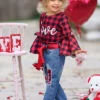 For Love Of Plaid Patched Jeans Set -MEO Kid Clothing Shop FALL12SET118CAPLD 5