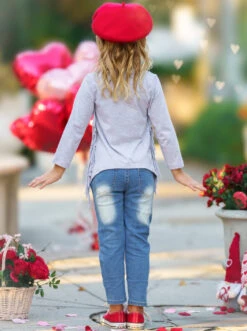 Show Me Love Patched Jeans Set -MEO Kid Clothing Shop FALL12SET120CAGLD 4
