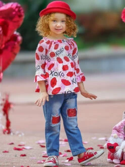 Smooches Sequin Patched Jeans Set -MEO Kid Clothing Shop FALL12SET122CALXO 1