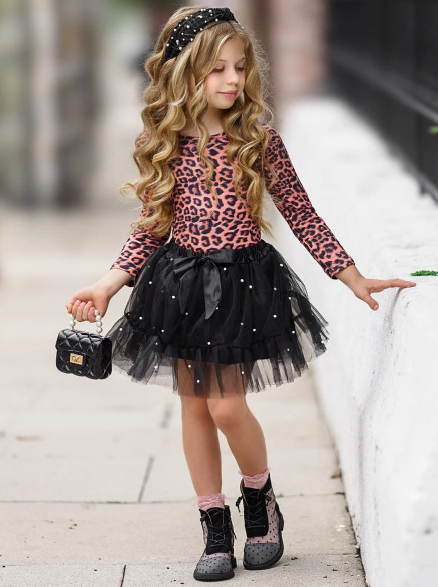 Stay Fierce Leopard Top & Pearled Tutu Skirt Set 6 Stay Fierce Leopard Top & Pearled Tutu Skirt Set - Image 4