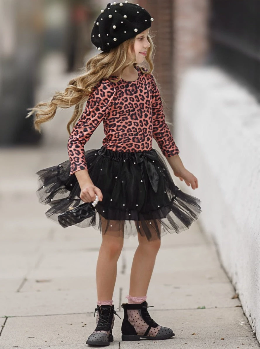 Stay Fierce Leopard Top & Pearled Tutu Skirt Set 8 Stay Fierce Leopard Top & Pearled Tutu Skirt Set - Image 6