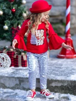 Ho Ho Ho Bell Sleeve Top & Sequin Legging Set -MEO Kid Clothing Shop FALL12SET97CATSS 1 cf71a4ca b6ec 4057 ae71 6c0be7dc3eb2