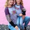 Mommy & Me Leopard X's & O's Colorblock Top -MEO Kid Clothing Shop FALL12TOP20CAGLS 4 1