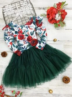 Winter Blossom Layered Tutu Dress -MEO Kid Clothing Shop FALL20DR19CAWFG