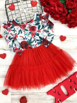 Winter Blossom Layered Tutu Dress -MEO Kid Clothing Shop FALL20DR19CAWFR 1