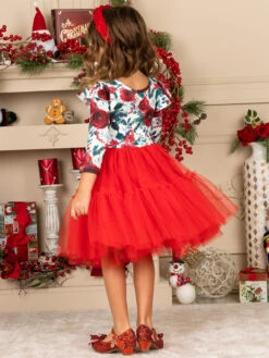 Winter Blossom Layered Tutu Dress -MEO Kid Clothing Shop FALL20DR19CAWFR 10