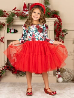 Winter Blossom Layered Tutu Dress -MEO Kid Clothing Shop FALL20DR19CAWFR dd4e0338 6e02 4163 be95 521421ff770e
